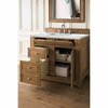 James Martin Vanities Bristol 36in Single Vanity, Saddle Brown w/ 3 CM Ethereal Noctis Quartz Top 157-V36-SBR-3ENC